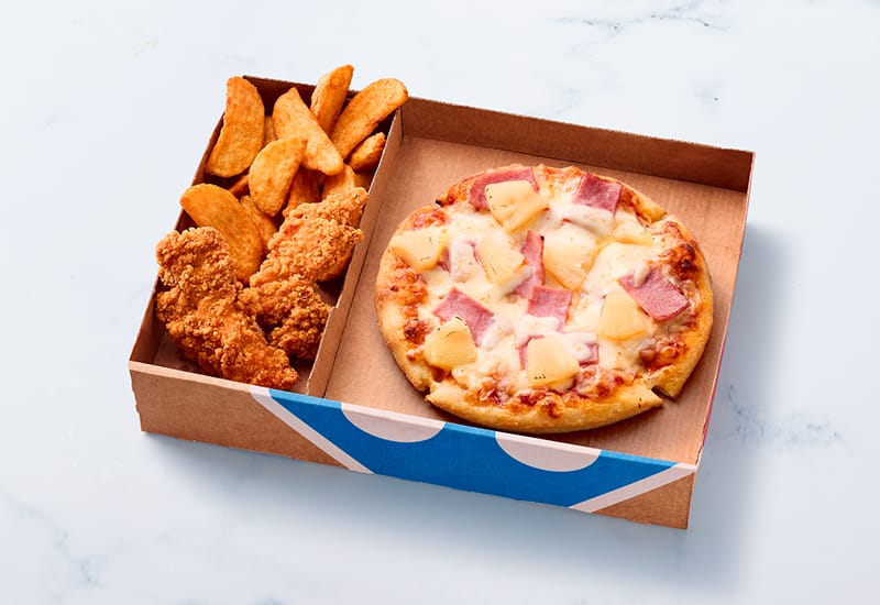 Mini Pizza Hawaii + 2 bijgerechten