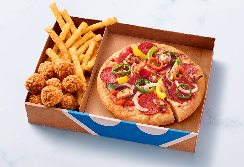 Mini Pizza Hot & Spicy + 2 accompagnements