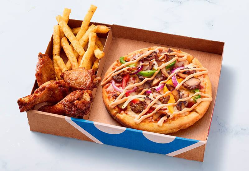 Mini Pizza Chicken Kebab + 2 bijgerechten