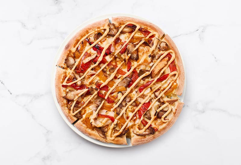 Pizza BBQ Chicken Kebab