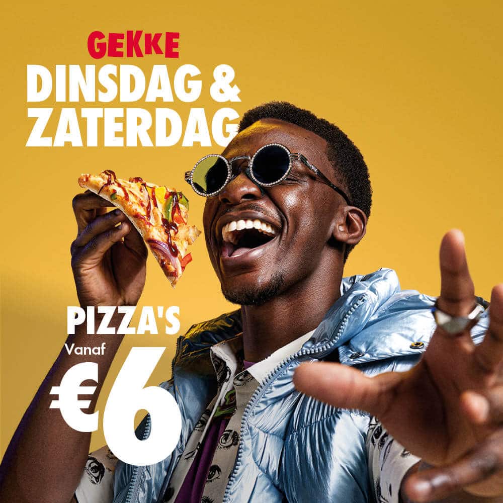 Gekke Dinsdag & Zaterdag: regular pizza's vanaf €6
